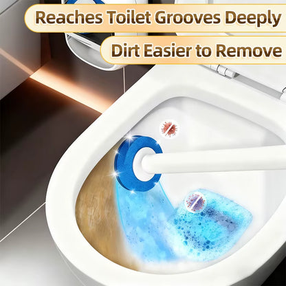 Powerful Disposable Toilet Brush, Flexible Cleaning Brush Head Deep Cleans Crevices, Fresh Scents Toilet Brush Refill Cartridges