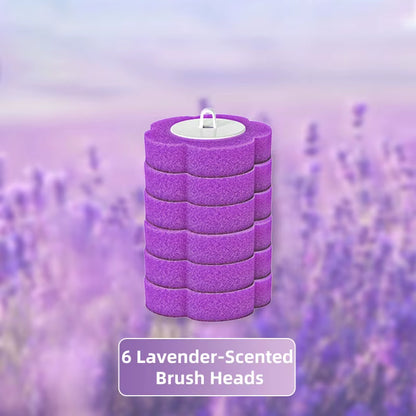 Powerful Disposable Toilet Brush, Flexible Cleaning Brush Head Deep Cleans Crevices, Fresh Scents Toilet Brush Refill Cartridges