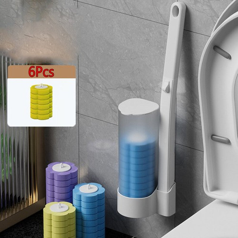Disposable Toilet Brush Set Toilet Bowl Cleaning System Cleaners with Refills Uk