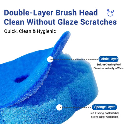 Powerful Disposable Toilet Brush, Flexible Cleaning Brush Head Deep Cleans Crevices, Fresh Scents Toilet Brush Refill Cartridges
