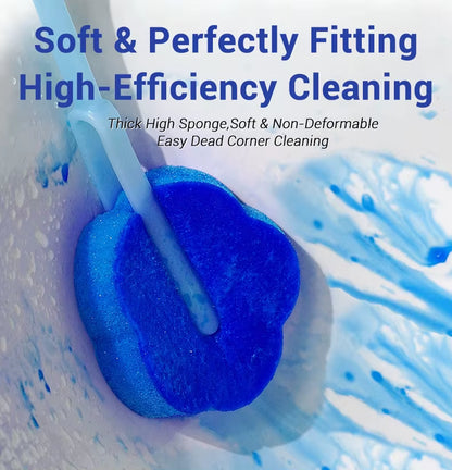 Powerful Disposable Toilet Brush, Flexible Cleaning Brush Head Deep Cleans Crevices, Fresh Scents Toilet Brush Refill Cartridges
