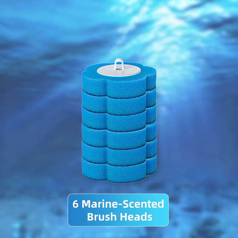 Powerful Disposable Toilet Brush, Flexible Cleaning Brush Head Deep Cleans Crevices, Fresh Scents Toilet Brush Refill Cartridges