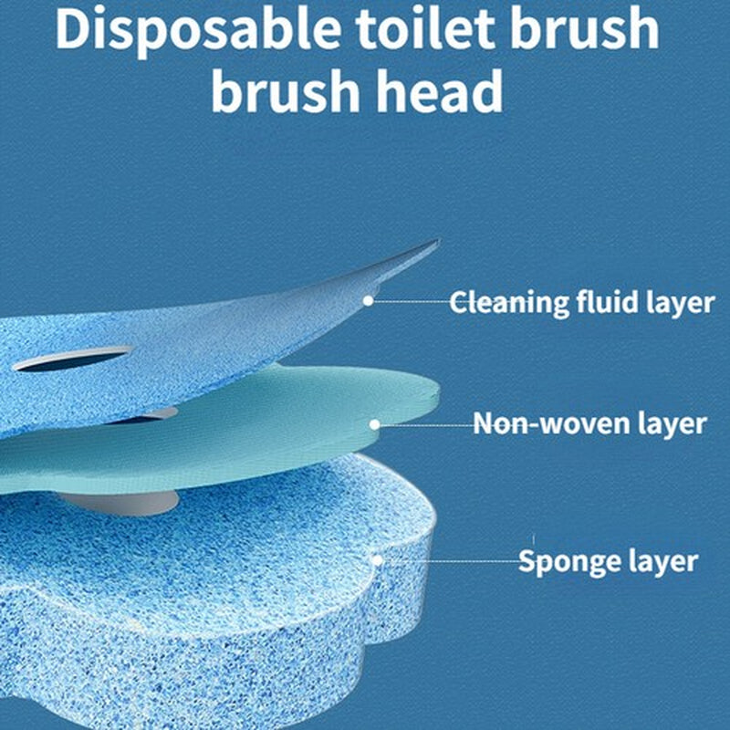Disposable Toilet Brush Set Toilet Bowl Cleaning System Cleaners with Refills Uk