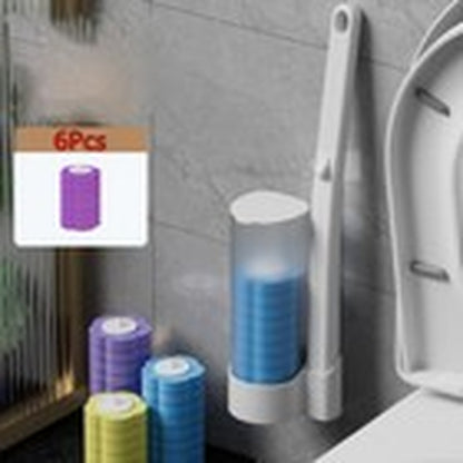 Disposable Toilet Brush Set Toilet Bowl Cleaning System Cleaners with Refills Uk